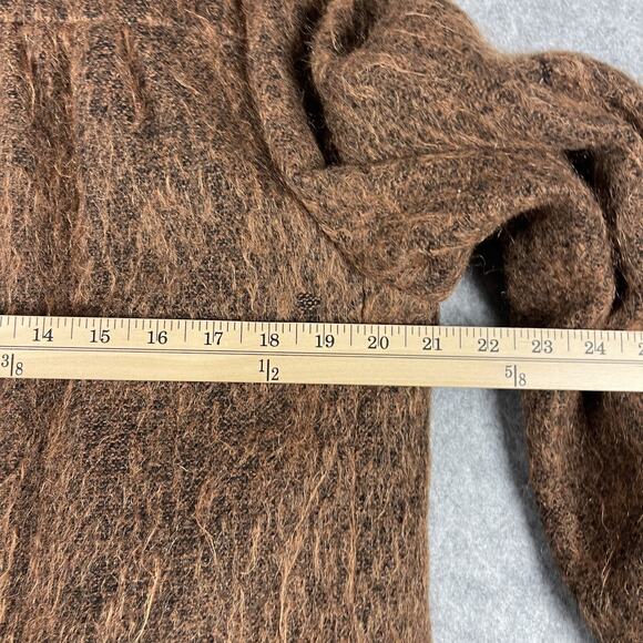 Vintage Jules Tournier Coat Jacket Womens 14 Brown Mohair Made In France 70s - Picture 9 of 16